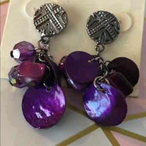 Style & Co. Pretty Purple Shell Post Earrings